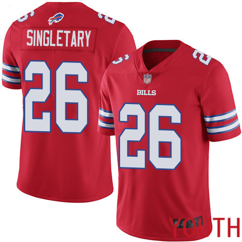 Youth Buffalo Bills #26 Devin Singletary Limited Red Rush Vapor Untouchable NFL Jersey
